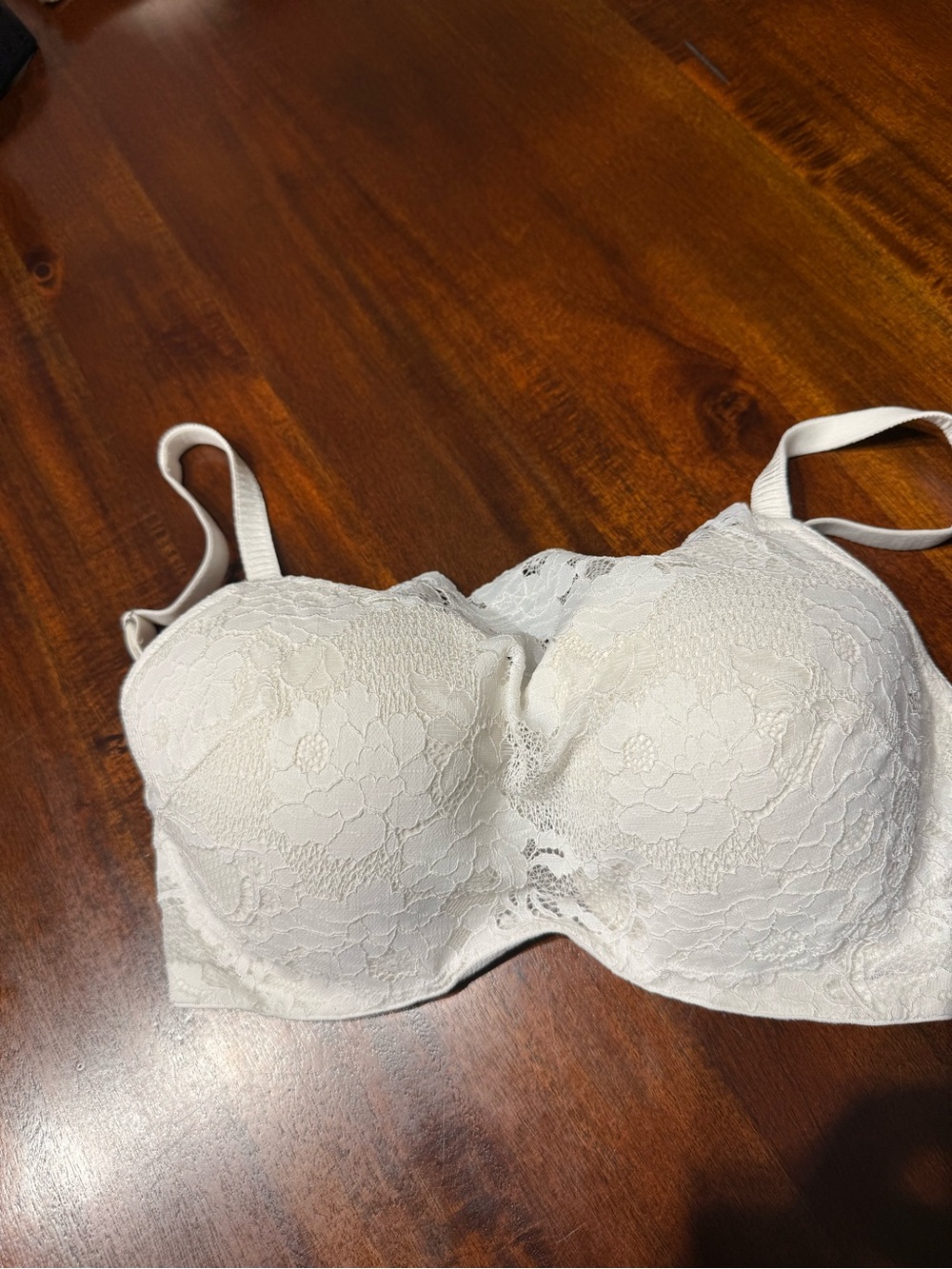 Soma Lace Overlay Bra 34DD off-white nwot